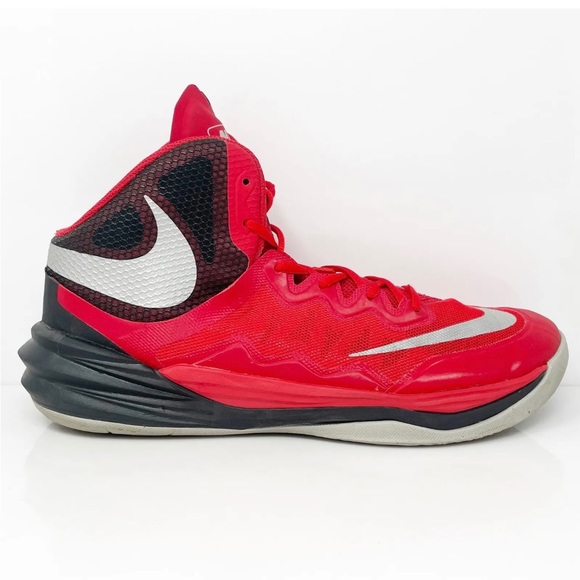 Nike Mens Prime Hype DF Red Basketball Shoes Sneakers Size 7 - Picture 1 of 5